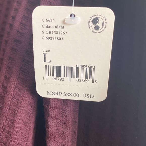 Free People Juicy Long Sleeve Top Date Night Size Large - Picture 4 of 12